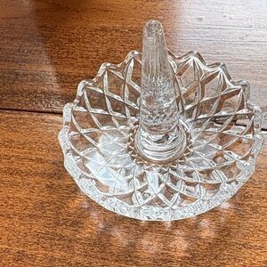 Crystal Glass Ring Holder Dish